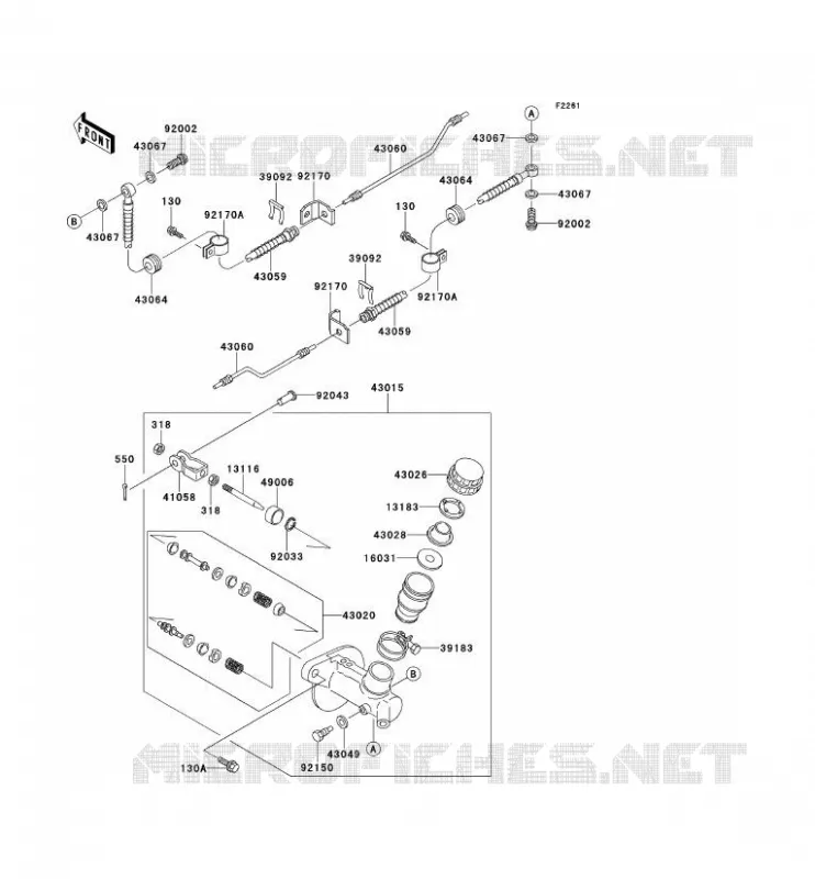 MASTER CYLINDER Kawasaki SSV 620 no_year MULE 2520  KAF620-B4