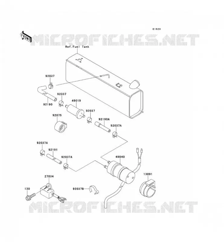 FUEL PUMP Kawasaki SSV 620 no_year MULE 2520  KAF620-B4