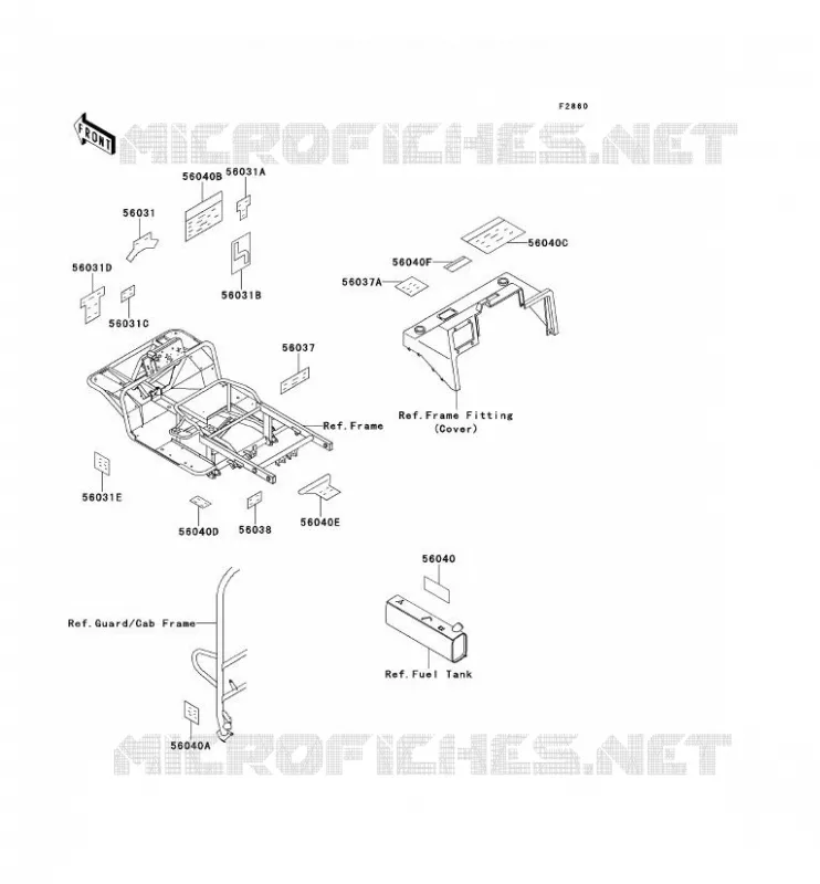 LABELS Kawasaki SSV 620 no_year MULE 2520  KAF620-B6