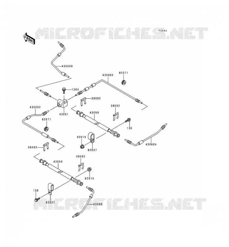 BRAKE PIPE Kawasaki SSV 620 1995 MULE 2500  KAF620-C1