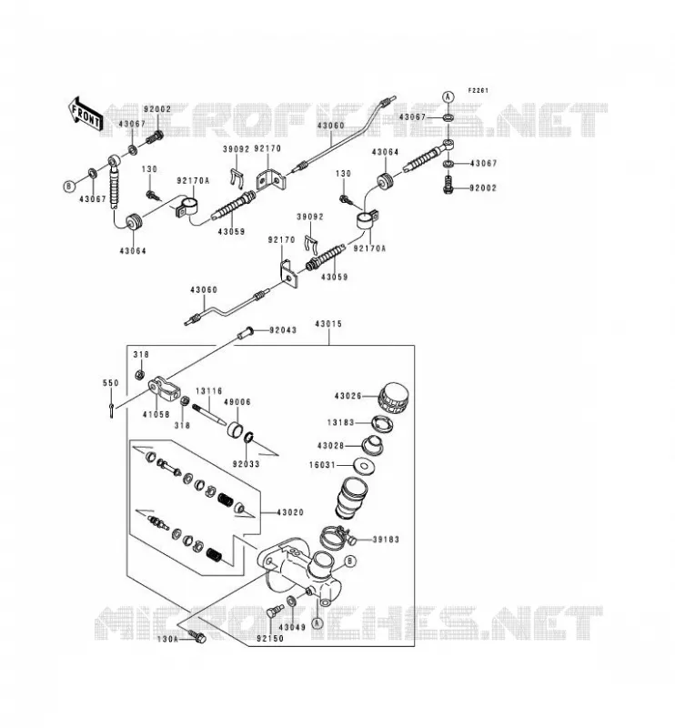 MASTER CYLINDER Kawasaki SSV 620 1995 MULE 2500  KAF620-C1