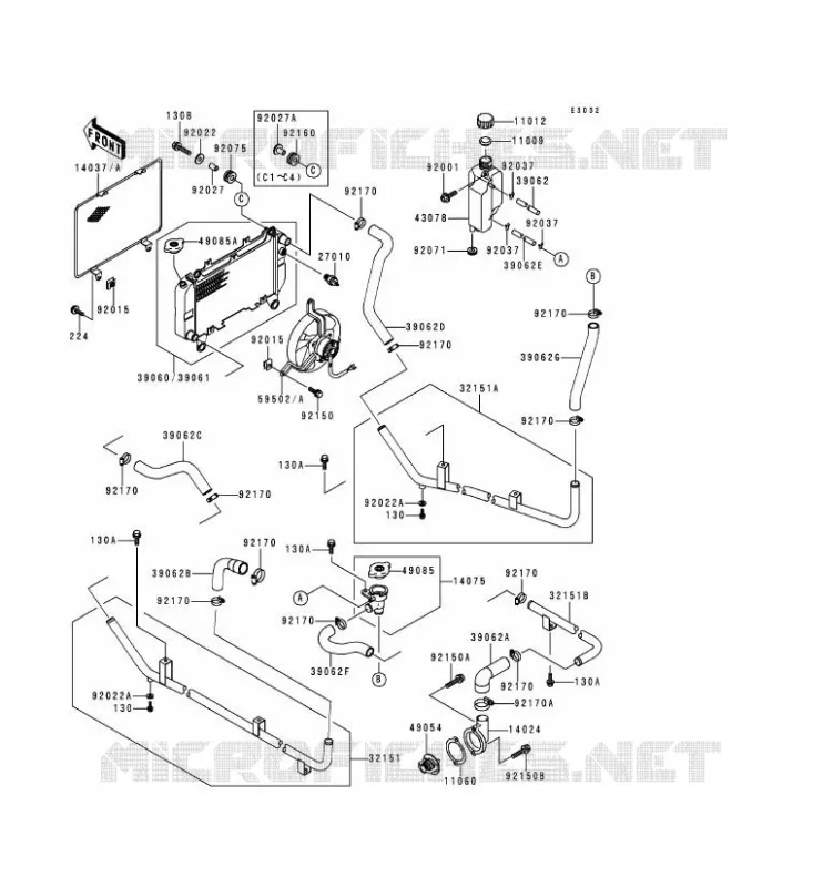 RADIATOR Kawasaki SSV 620 1995 MULE 2500  KAF620-C1