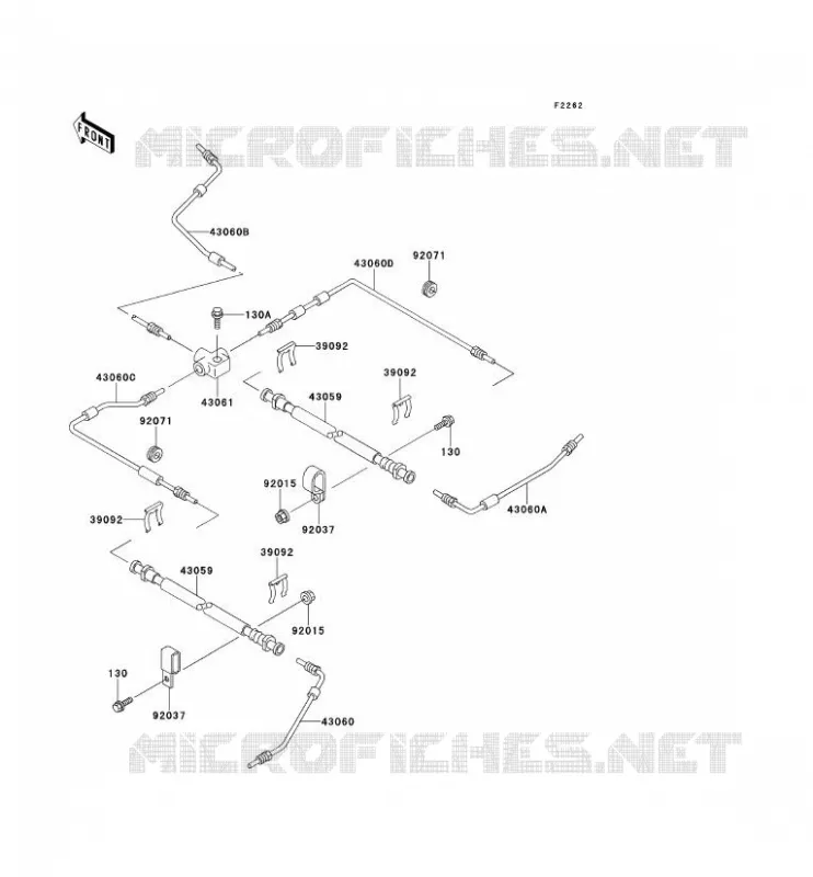 BRAKE PIPE Kawasaki SSV 620 no_year MULE 2500  KAF620-C1