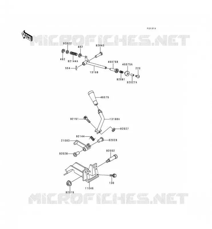 FRAME PARTS(LEVIER) Kawasaki SSV 620 1996 MULE 2500  KAF620-C2