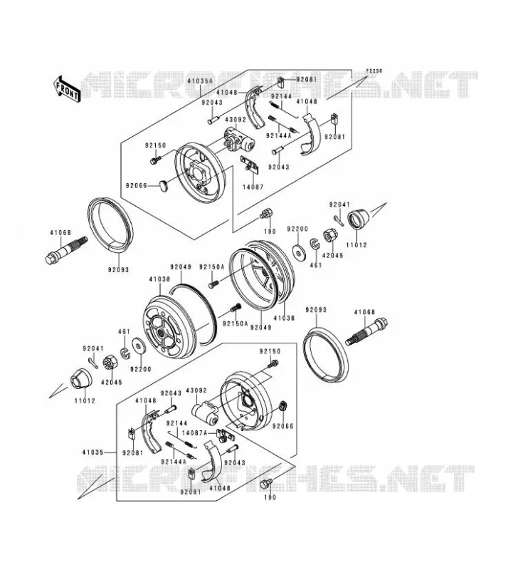 FRONT HUB Kawasaki SSV 620 1996 MULE 2500  KAF620-C2