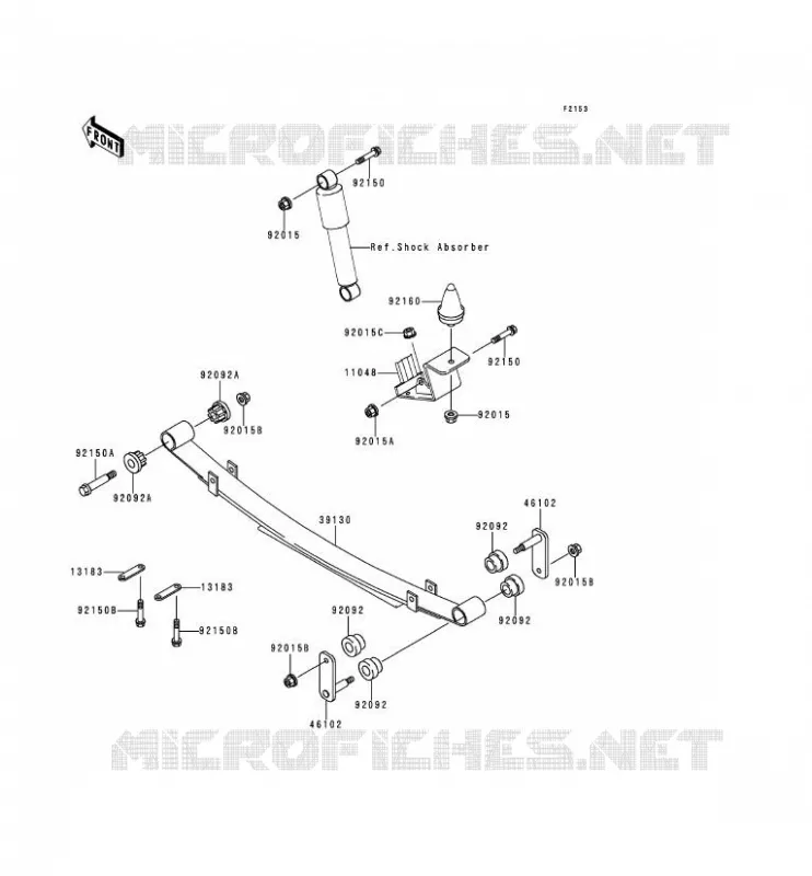 REAR SUSPENSION Kawasaki SSV 620 1996 MULE 2500  KAF620-C2