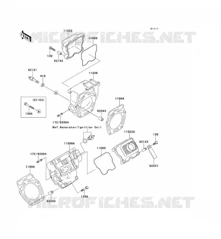 CYLINDER HEAD Kawasaki SSV 620 no_year MULE 2500  KAF620-C2