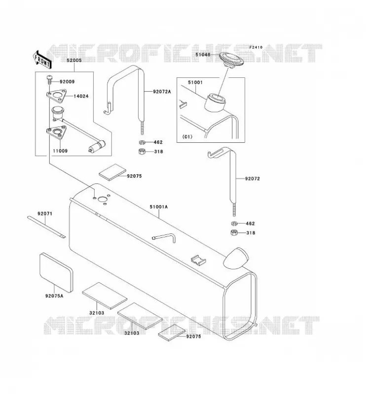 FUEL TANK Kawasaki SSV 620 no_year MULE 2500  KAF620-C2