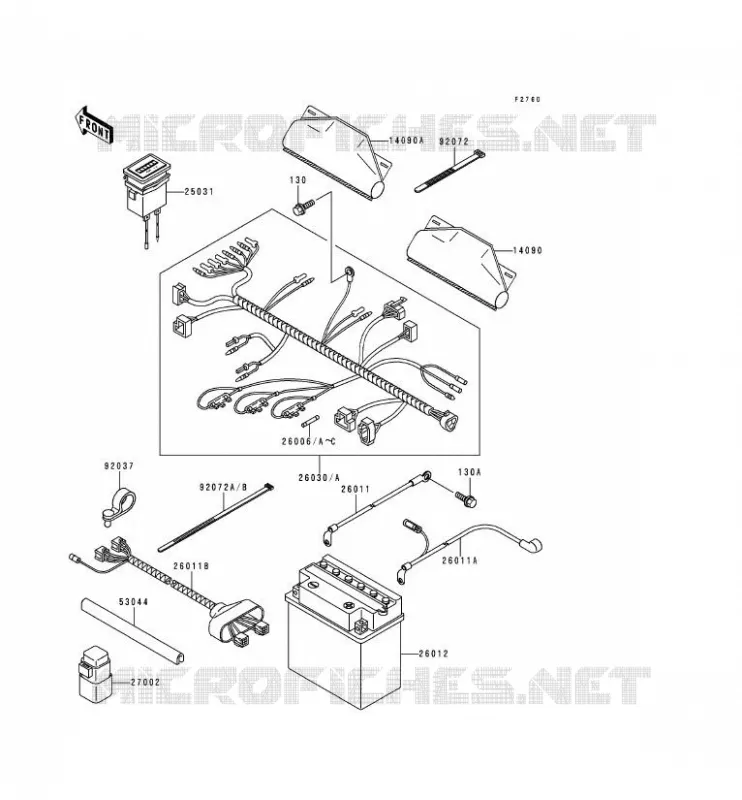 CHASSIS ELECTRICAL EQUIPMENT Kawasaki SSV 620 1997 MULE 2500  KAF620-C3