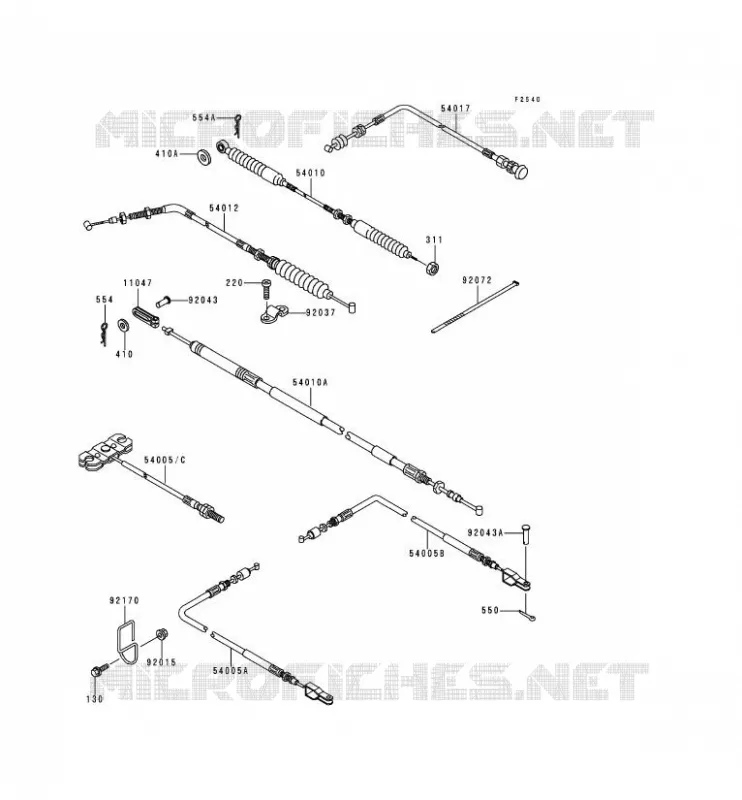 CABLES Kawasaki SSV 620 1998 MULE 2500  KAF620-C4