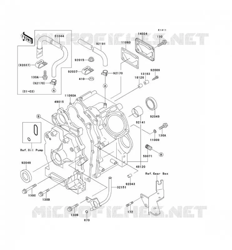 CRANKCASE(S) Kawasaki SSV 620 no_year MULE 2500  KAF620-C4