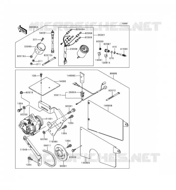 OPTION PARTS(GENERATEUR&COMPTEUR) Kawasaki SSV 620 1999 MULE 2500  KAF620-C5
