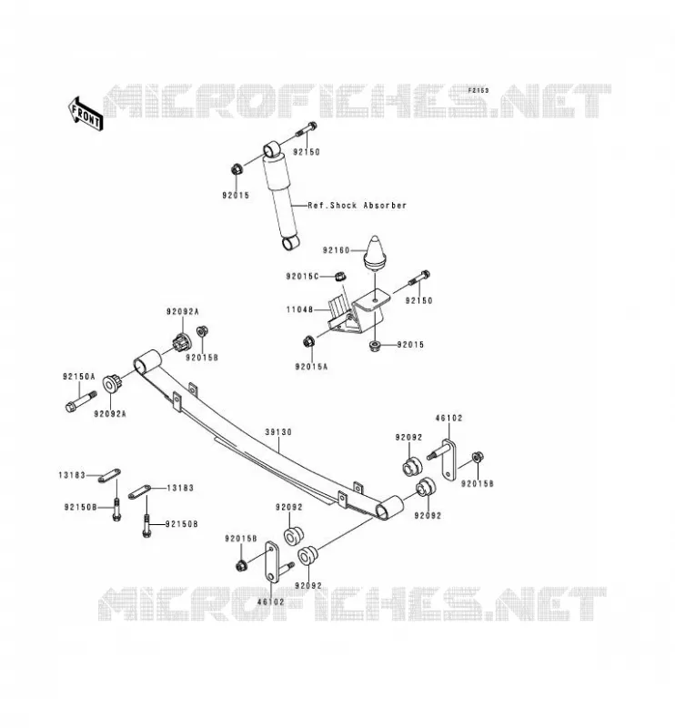 REAR SUSPENSION Kawasaki SSV 620 1999 MULE 2500  KAF620-C5