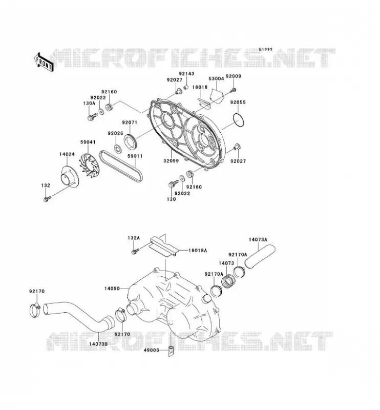 CONVERTER COVER - BELT Kawasaki SSV 620 no_year MULE 2500  KAF620-C5