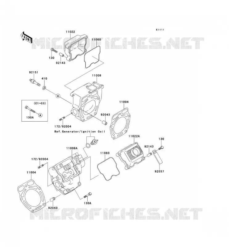 CYLINDER HEAD Kawasaki SSV 620 no_year MULE 2500  KAF620-C5