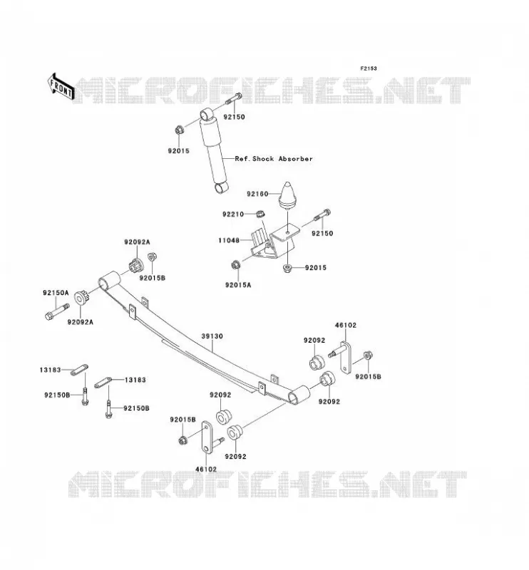 REAR SUSPENSION Kawasaki SSV 620 no_year MULE 2500  KAF620-C6