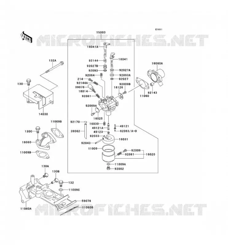CARBURETOR Kawasaki SSV 620 no_year MULE 2500  KAF620-C6