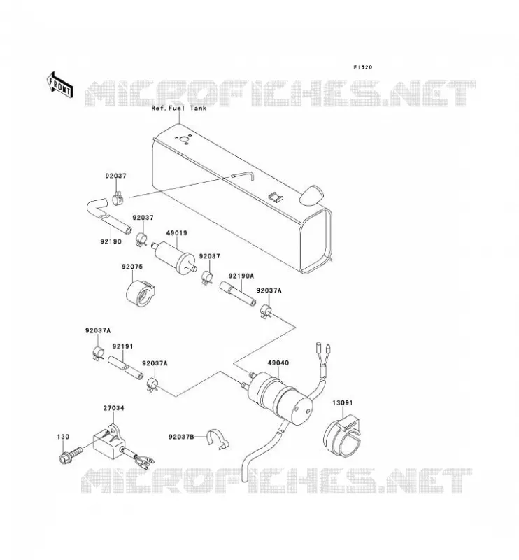 FUEL PUMP Kawasaki SSV 620 no_year MULE 2500  KAF620-C6
