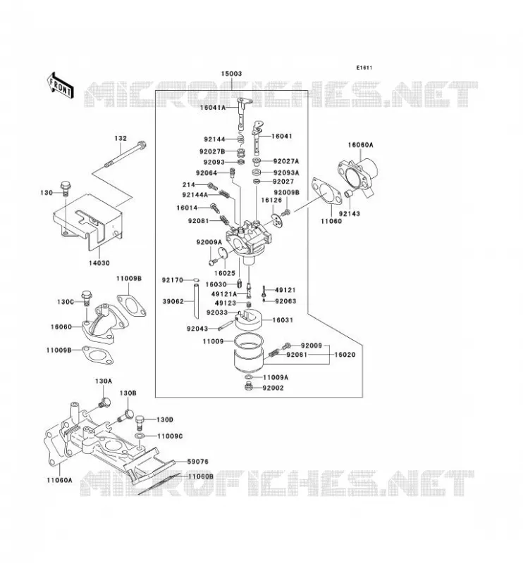 CARBURETOR Kawasaki SSV 620 no_year MULE 2500E  KAF620-D1