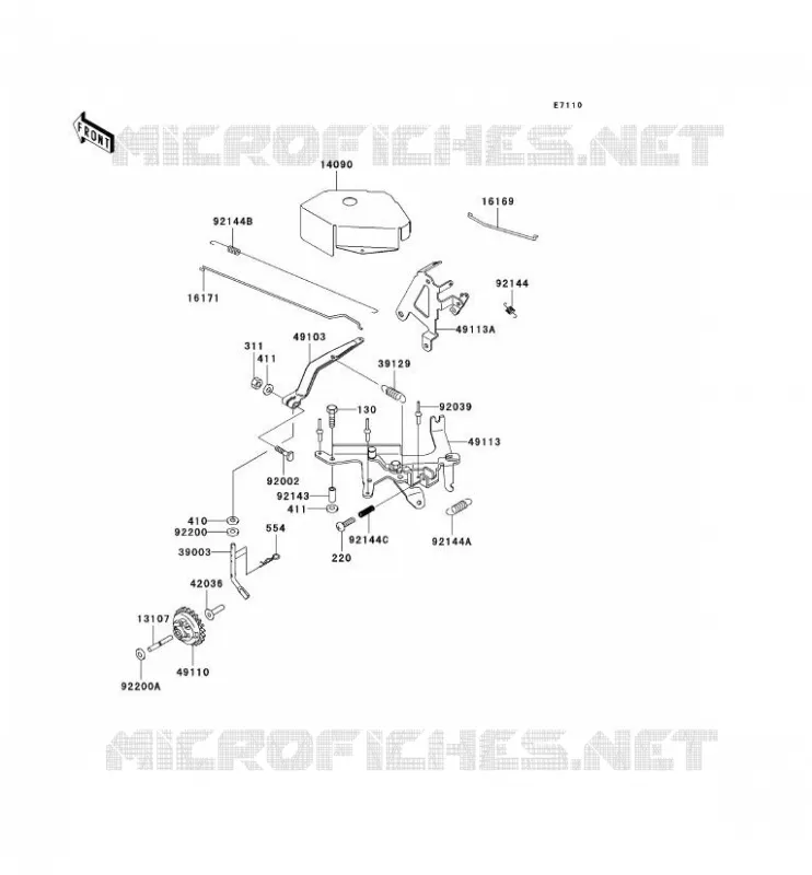 CONTROL Kawasaki SSV 620 no_year MULE 2500E  KAF620-D1