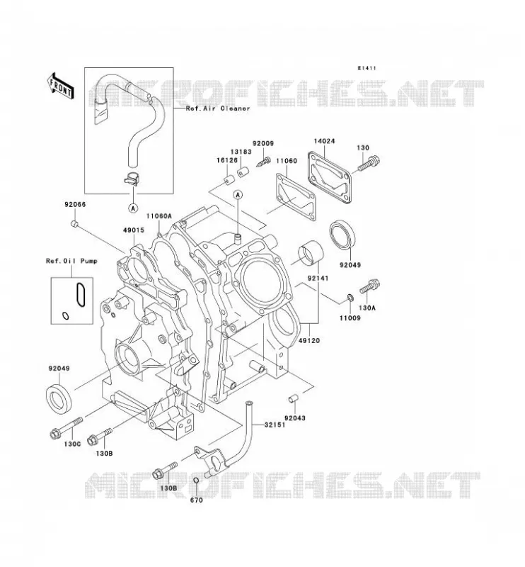 CRANKCASE(S) Kawasaki SSV 620 no_year MULE 2500E  KAF620-D1