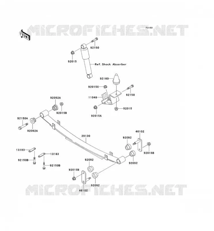 REAR SUSPENSION Kawasaki SSV 620 no_year MULE 2500E  KAF620-D1