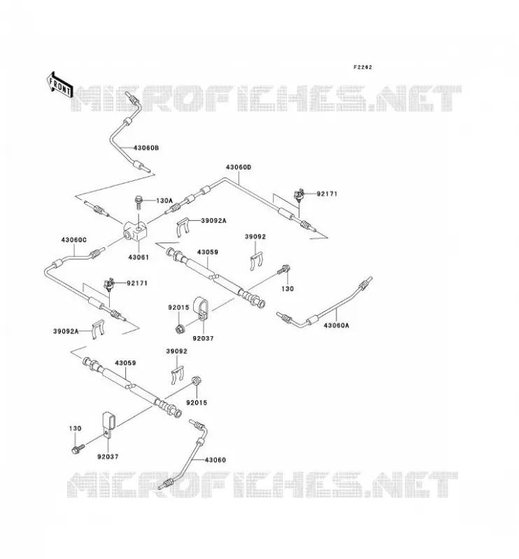 BRAKE PIPE Kawasaki SSV 620 2002 MULE 3010 4X4  KAF620-E2