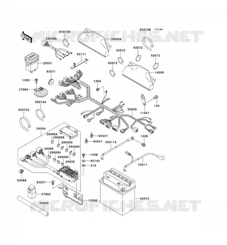 CHASSIS ELECTRICAL EQUIPMENT Kawasaki SSV 620 2002 MULE 3010 4X4  KAF620-E2