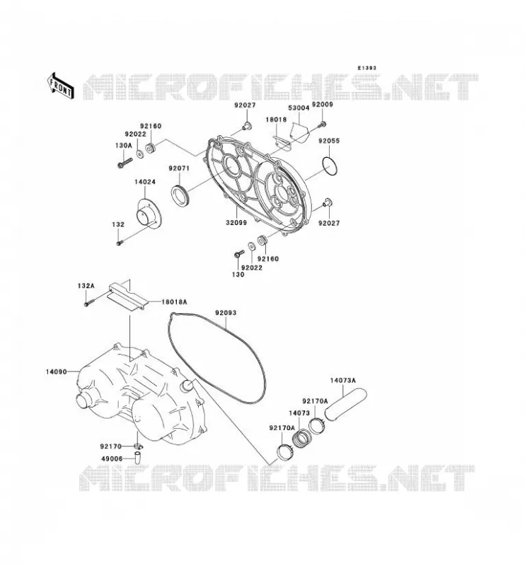 CONVERTER COVER - BELT Kawasaki SSV 620 2002 MULE 3010 4X4  KAF620-E2