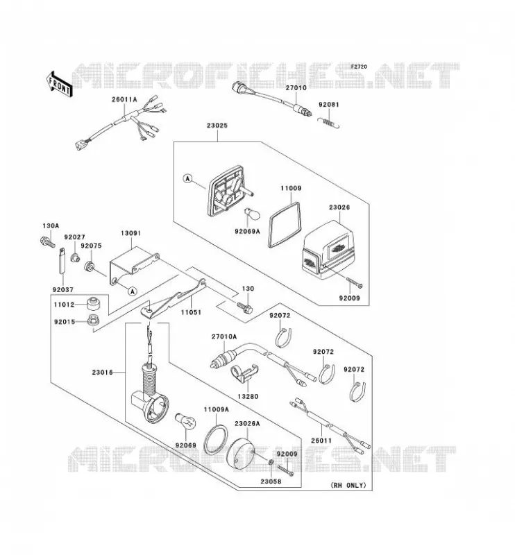 TAILIGHT(S) Kawasaki SSV 620 2002 MULE 3010 4X4  KAF620-E2