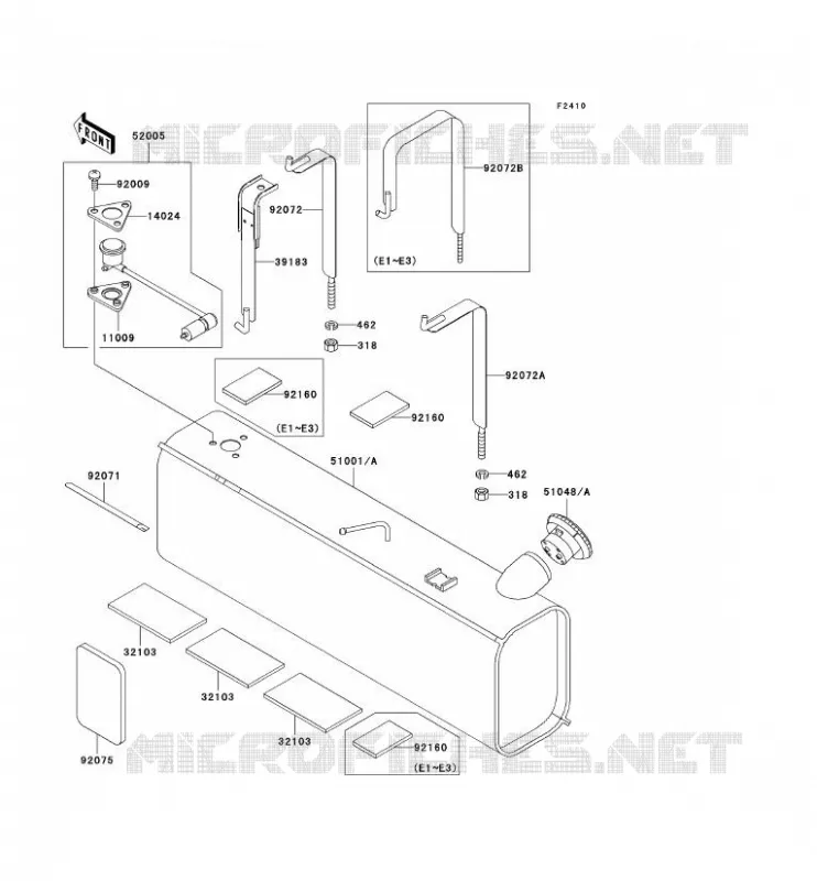 FUEL TANK Kawasaki SSV 620 no_year MULE 3010 4X4  KAF620-E2
