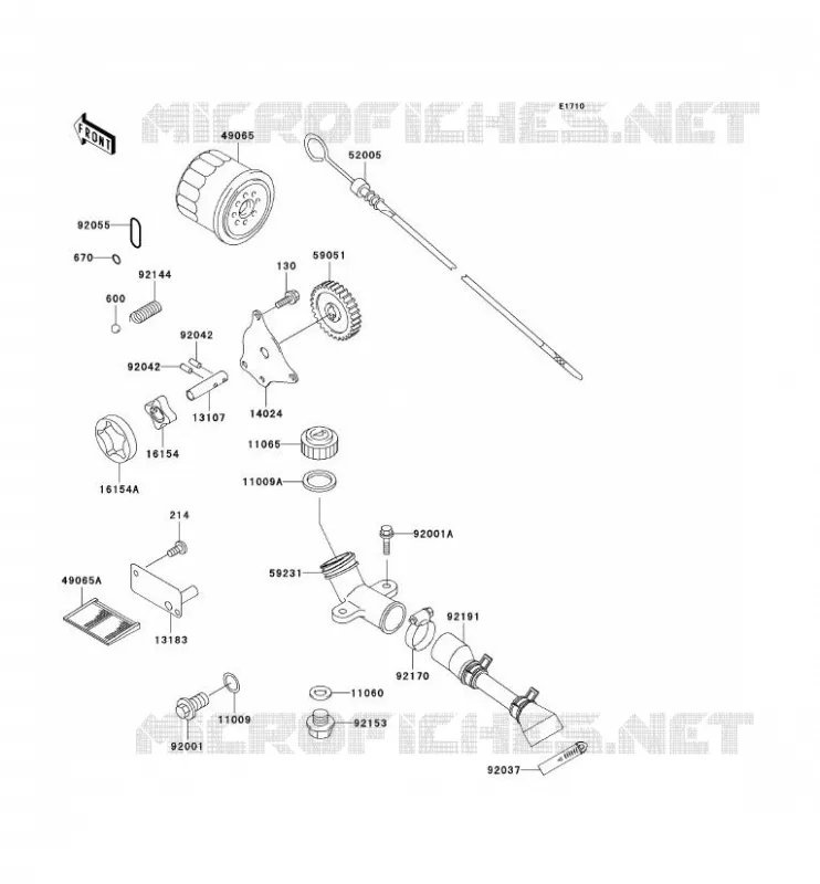 OIL PUMP Kawasaki SSV 620 2003 MULE 3010 4X4  KAF620-E3