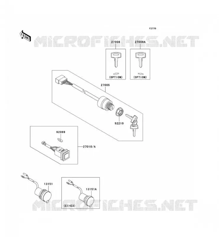 SWITCH Kawasaki SSV 620 2003 MULE 3010 4X4  KAF620-E3