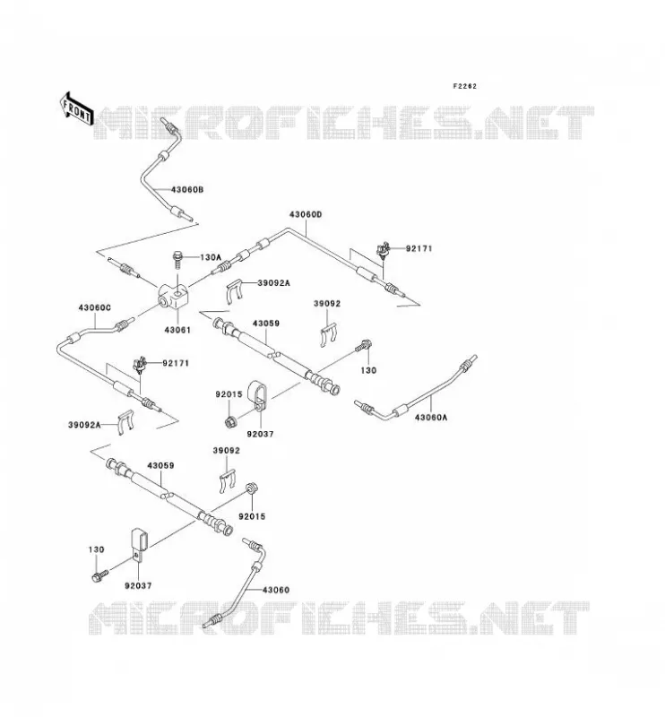 BRAKE PIPE Kawasaki SSV 620 no_year MULE 3010 4X4  KAF620-E3