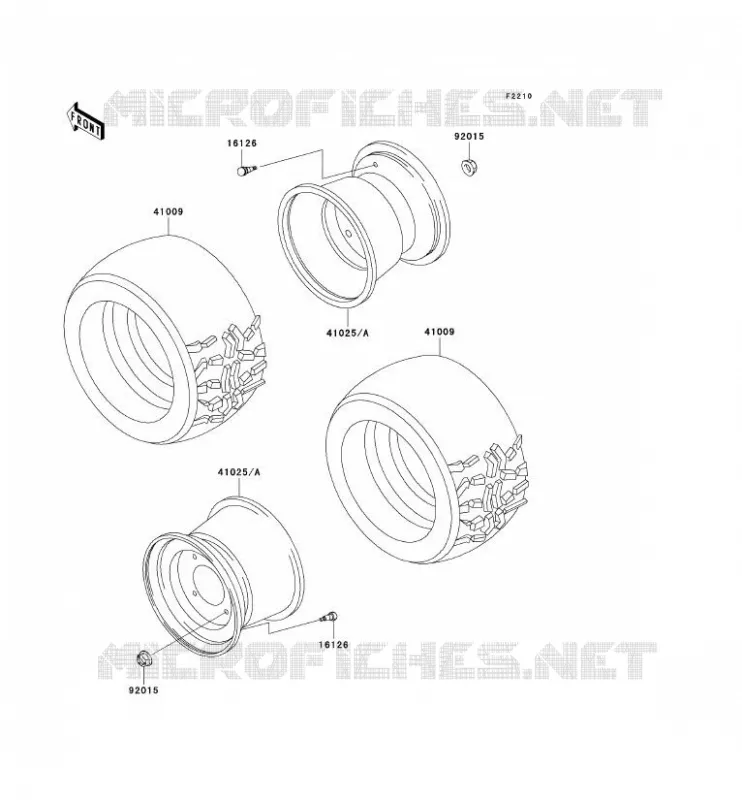 WHEELS - TIRES Kawasaki SSV 620 no_year MULE 3010 4X4  KAF620-E3
