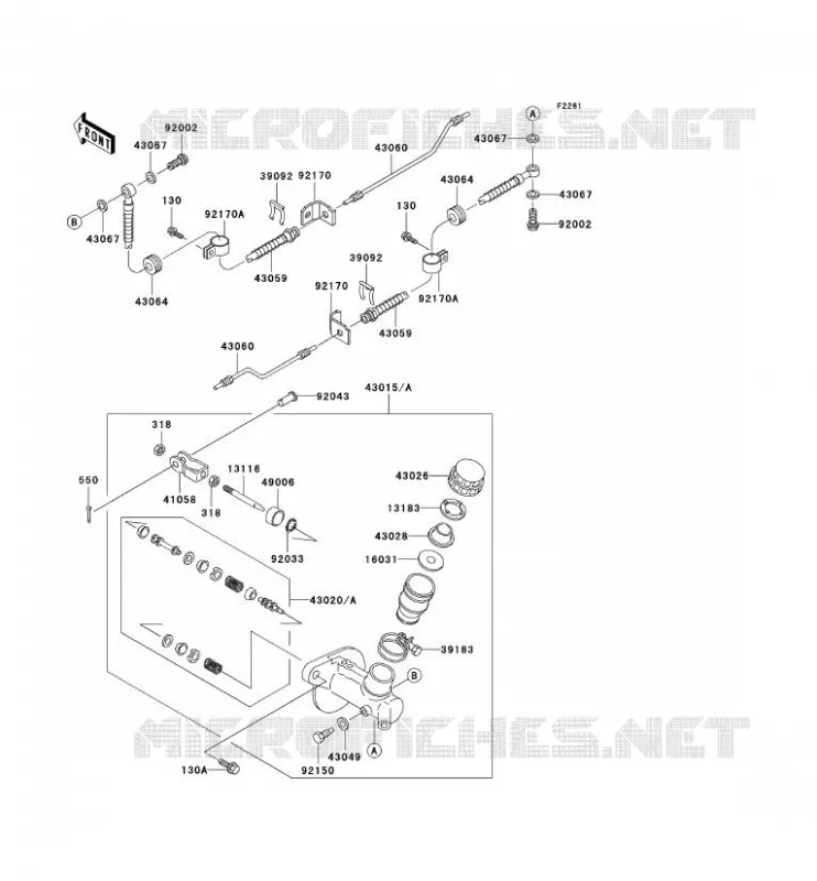 MASTER CYLINDER Kawasaki SSV 620 2004 MULE 3010 4X4  KAF620-E4