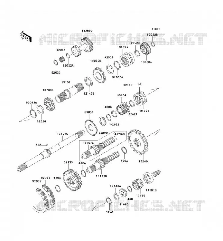 TRANSMISSION Kawasaki SSV 620 2004 MULE 3010 4X4  KAF620-E4
