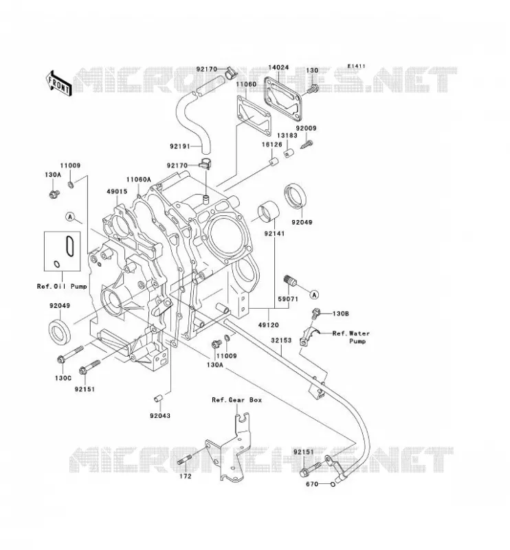 CRANKCASE(S) Kawasaki SSV 620 2005 MULE 3010 4X4  KAF620-E5