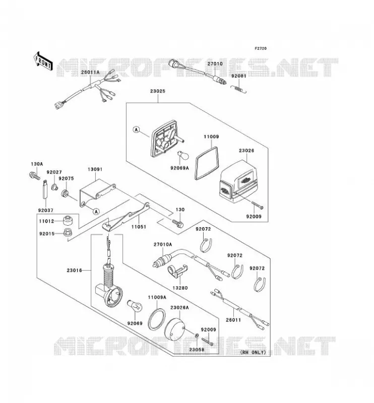 TAILIGHT(S) Kawasaki SSV 620 2005 MULE 3010 4X4  KAF620-E5