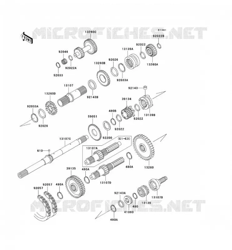 TRANSMISSION Kawasaki SSV 620 2005 MULE 3010 4X4  KAF620-E5