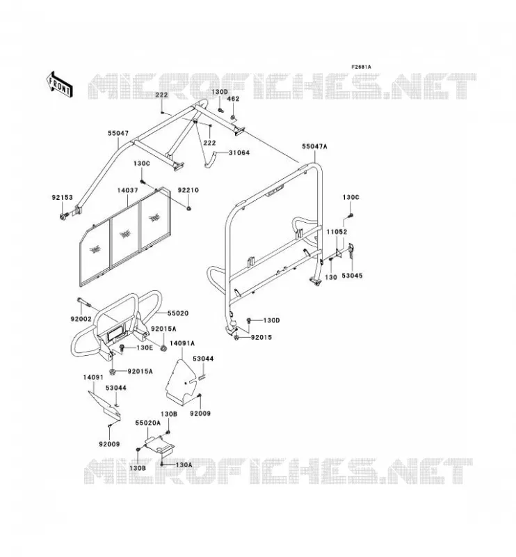PROTECTION - CHASSIS CAB Kawasaki SSV 620 no_year MULE 3010 4X4  KAF620-E5