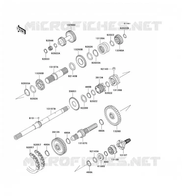 TRANSMISSION Kawasaki SSV 620 2006 MULE 3010 4X4  KAF620E6F