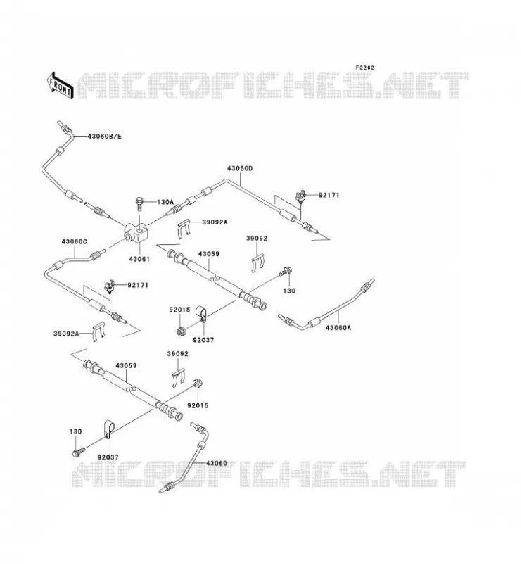 BRAKE PIPE Kawasaki SSV 620 2006 MULE 3010 4X4  KAF620E6F