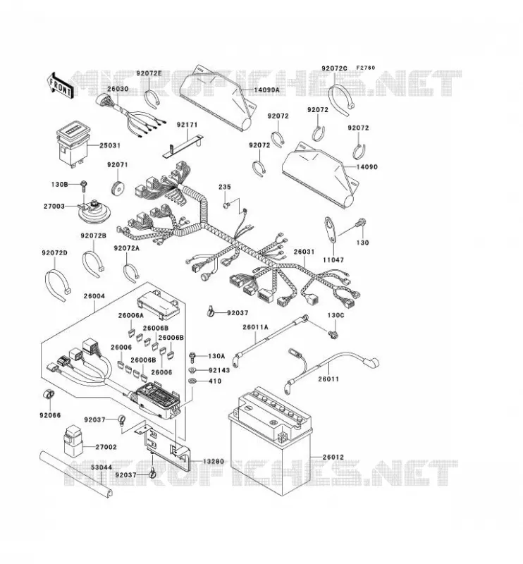 CHASSIS ELECTRICAL EQUIPMENT Kawasaki SSV 620 2006 MULE 3010 4X4  KAF620E6F