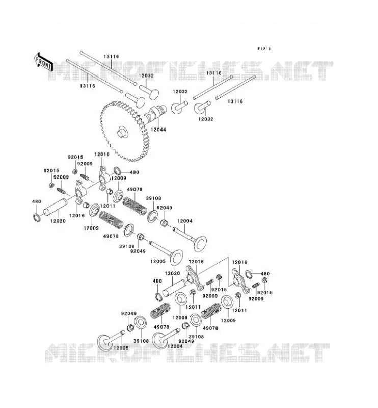 VALVE - CAMSHAFT Kawasaki SSV 620 2006 MULE 3010 4X4  KAF620E6F