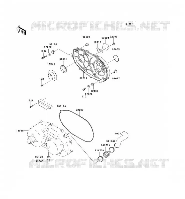 CONVERTER COVER Kawasaki SSV 620 2008 MULE 3010 4X4  KAF620E8F