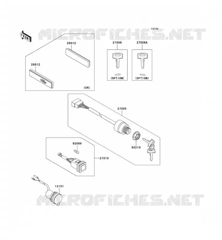 SWITCH Kawasaki SSV 620 2008 MULE 3010 4X4  KAF620E8F