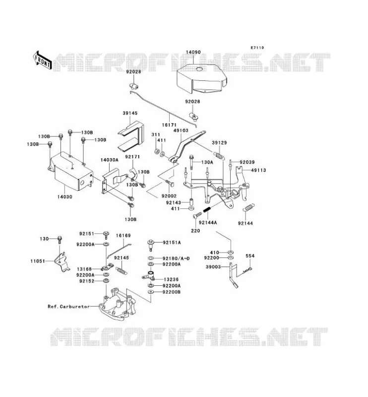 CONTROL Kawasaki SSV 620 no_year MULE 3020  KAF620-F1