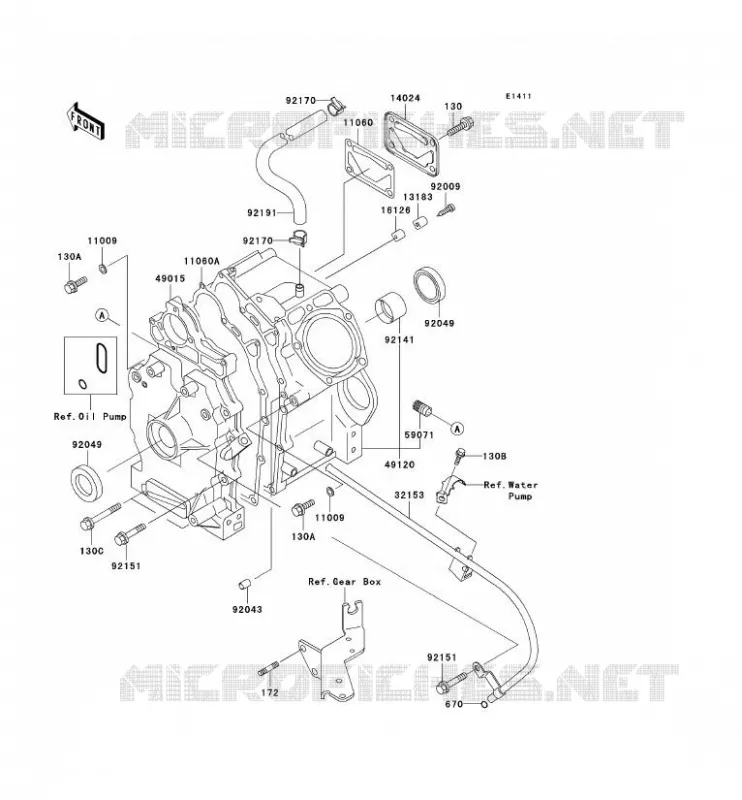 CRANKCASE(S) Kawasaki SSV 620 no_year MULE 3020  KAF620-F1