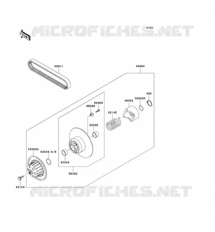 DRIVE CONVERTER Kawasaki SSV 620 no_year MULE 3020  KAF620-F2
